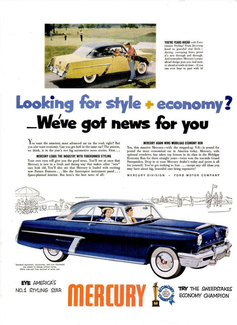 1952 Mercury Auto Advertising